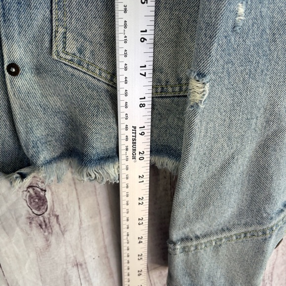 Free People Dillon Women's Light Blue Denim Jacket Bohemian casual Small - Picture 6 of 9